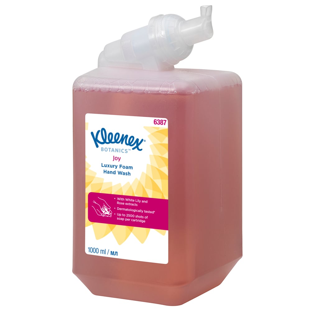 Kleenex® Botanics™ Joy Luxury Пенное моющее средство для рук, код 6387, красный цвет, 6 х 1 л (итого 6 л) - 6387