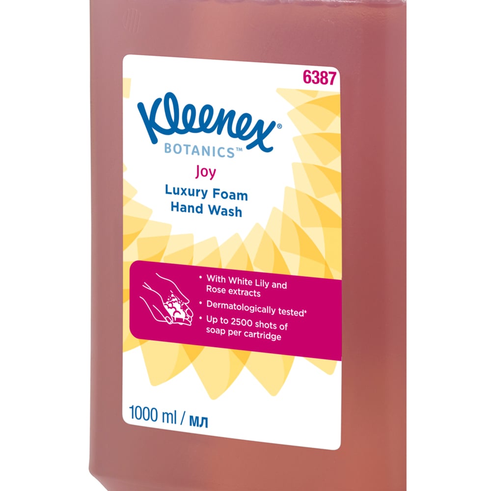 Kleenex® Botanics™ Joy Luxury Пенное моющее средство для рук, код 6387, красный цвет, 6 х 1 л (итого 6 л) - 6387