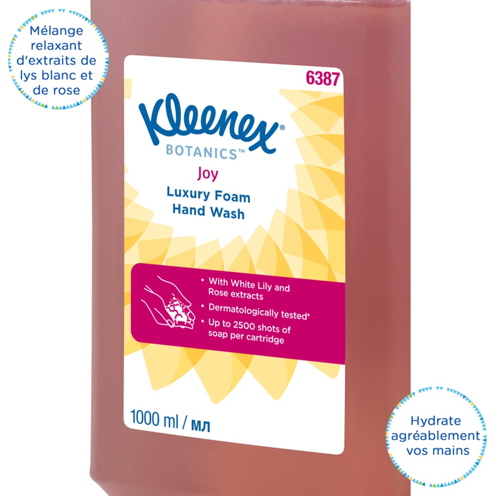 Kleenex® Botanics™ Joy Luxury Пенное моющее средство для рук, код 6387, красный цвет, 6 х 1 л (итого 6 л) - 6387