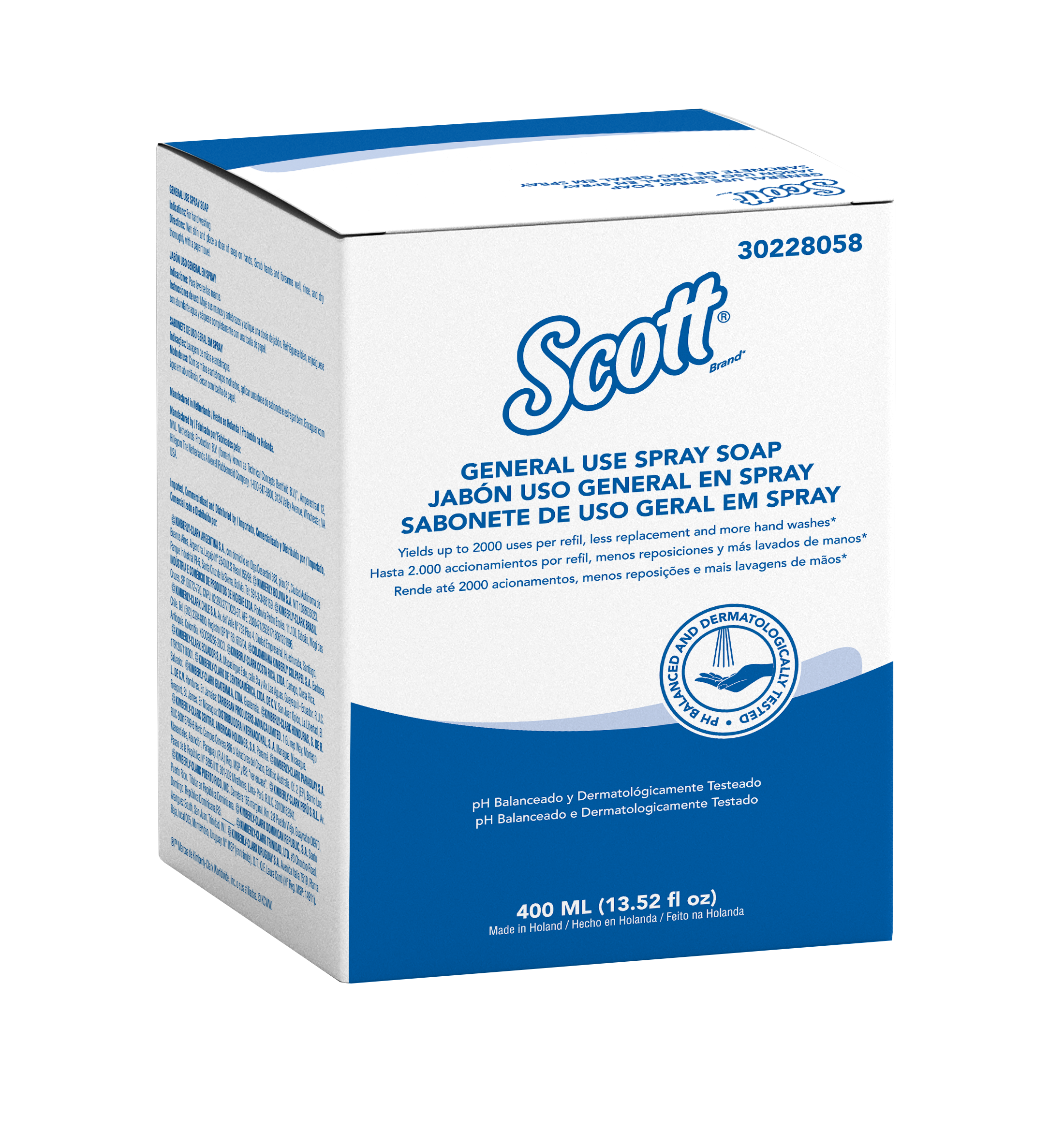 Scott® Essential - Jabón en Spray, 400ml/repuesto, 6 repuestos/caja, 30228058 - S050463953