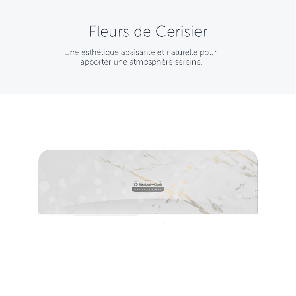 Façade Kimberly-Clark Professional™ ICON™ (58822), Fleurs de Cerisier, pour distributeur de papier toilette standard horizontal à 2 rouleaux ; 1 façade par colis - 58822