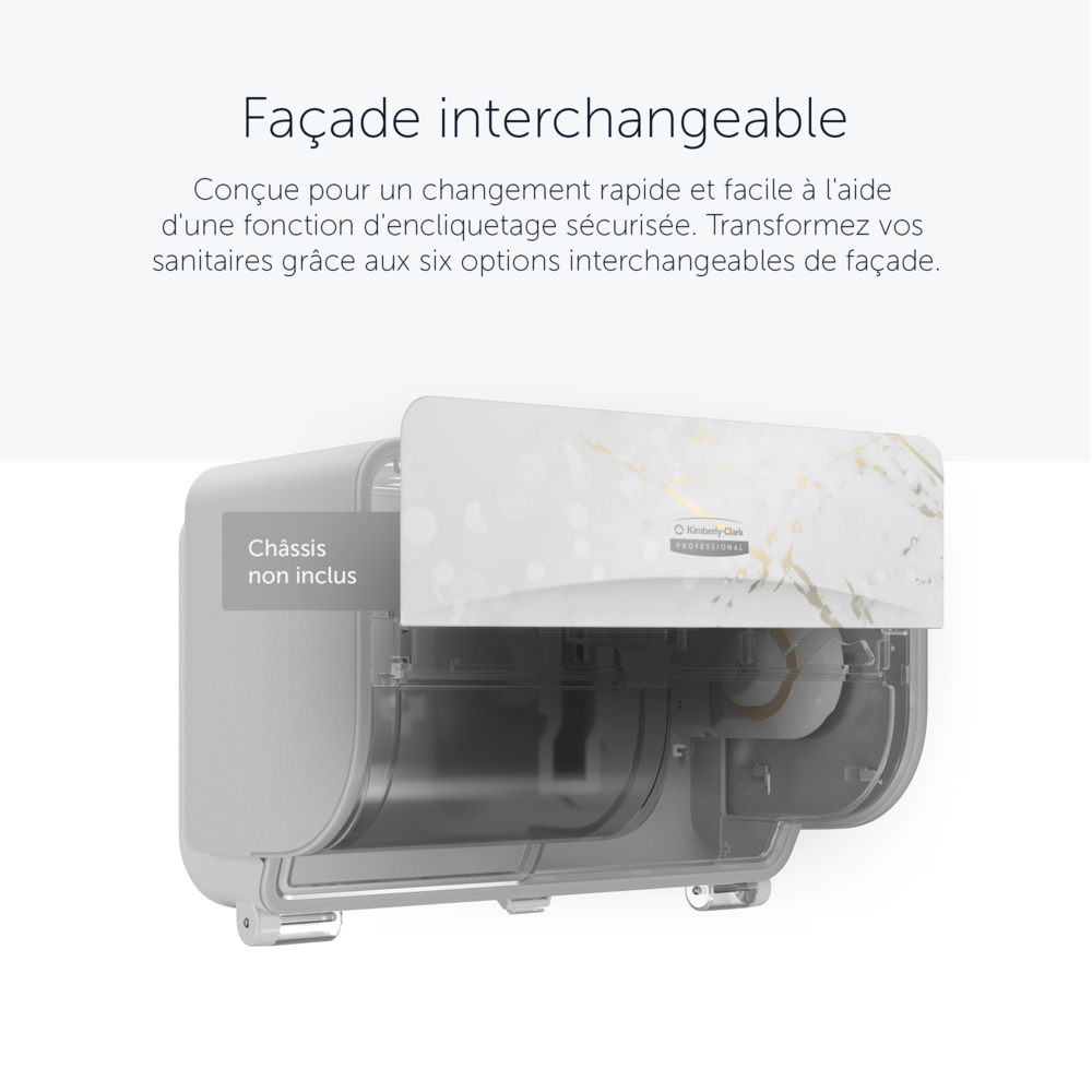 Façade Kimberly-Clark Professional™ ICON™ (58822), Fleurs de Cerisier, pour distributeur de papier toilette standard horizontal à 2 rouleaux ; 1 façade par colis - 58822