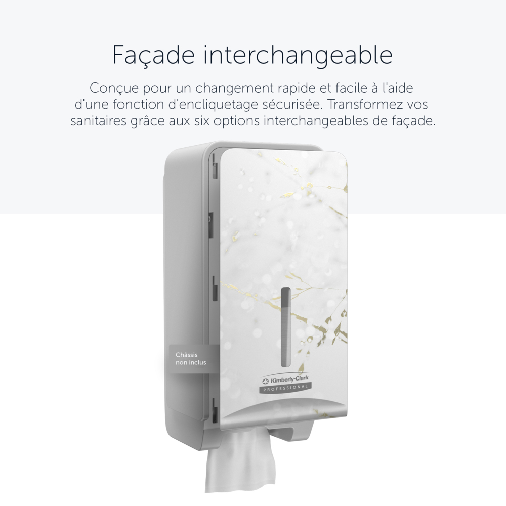 Façade Kimberly-Clark Professional™ ICON™ (58829), Fleurs de Cerisier, pour distributeur de papier toilette plié ; 1 façade par colis - 58829