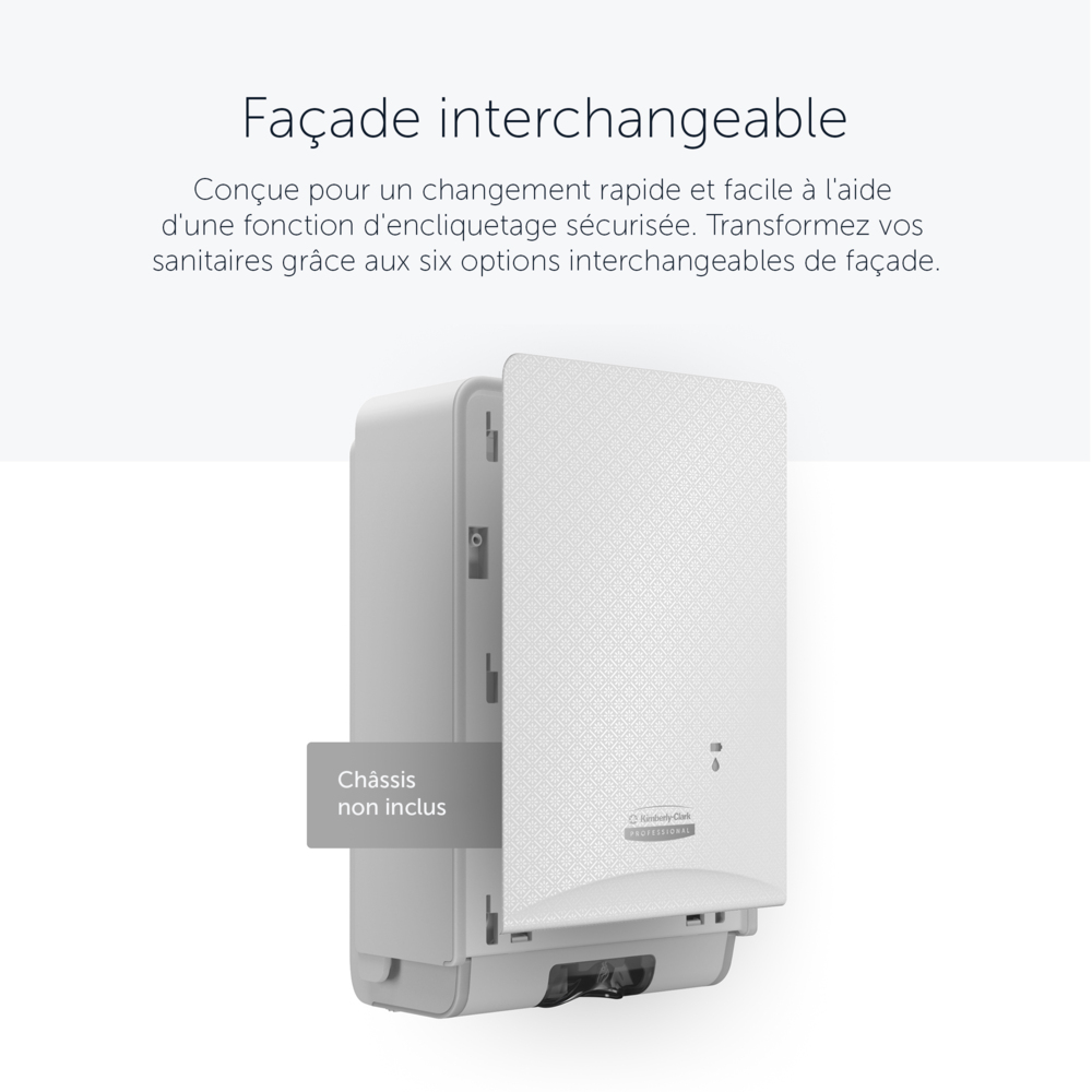 Façade Kimberly-Clark Professional™ ICON™ (58774), Mosaïque Blanche, pour Distributeur électronique de savon et de désinfectant ; 1 façade par colis - 58774