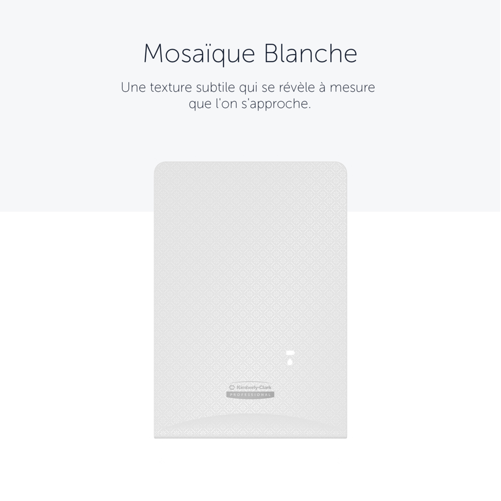 Façade Kimberly-Clark Professional™ ICON™ (58774), Mosaïque Blanche, pour Distributeur électronique de savon et de désinfectant ; 1 façade par colis - 58774