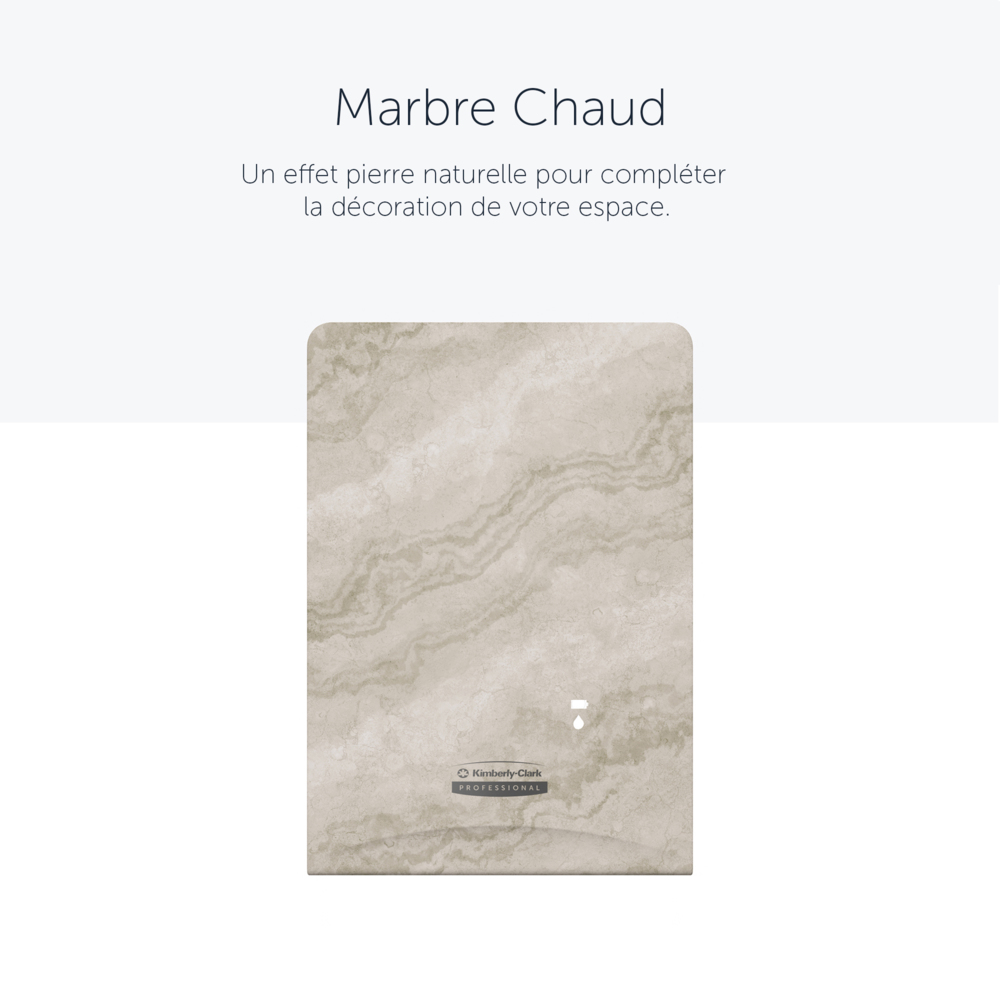 Façade Kimberly-Clark Professional™ ICON™ (58794), Marbre Chaud, pour Distributeur électronique de savon et de désinfectant ; 1 façade par colis - 58794