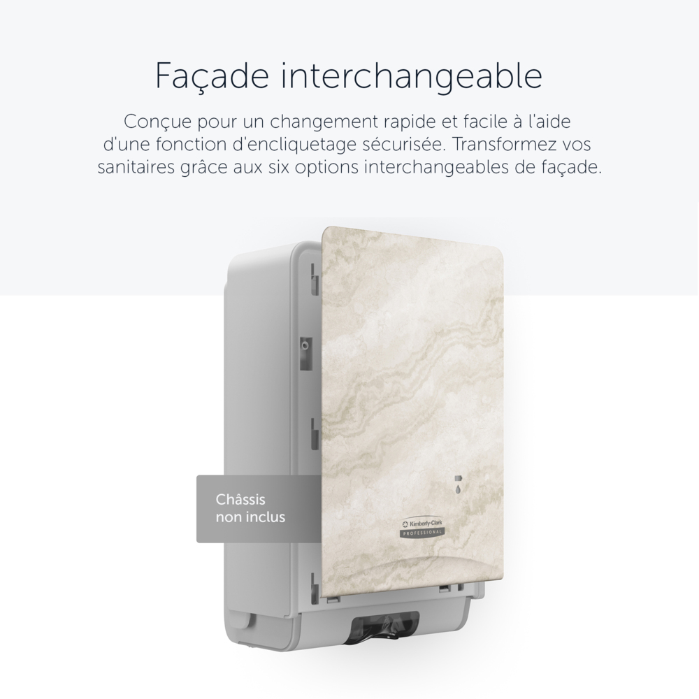 Façade Kimberly-Clark Professional™ ICON™ (58794), Marbre Chaud, pour Distributeur électronique de savon et de désinfectant ; 1 façade par colis - 58794