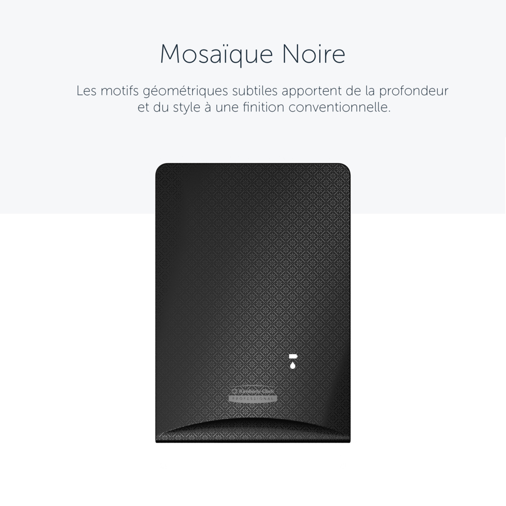 Façade Kimberly-Clark Professional™ ICON™ (58784), Mosaïque Noire, pour Distributeur électronique de savon et de désinfectant ; 1 façade par colis - 58784