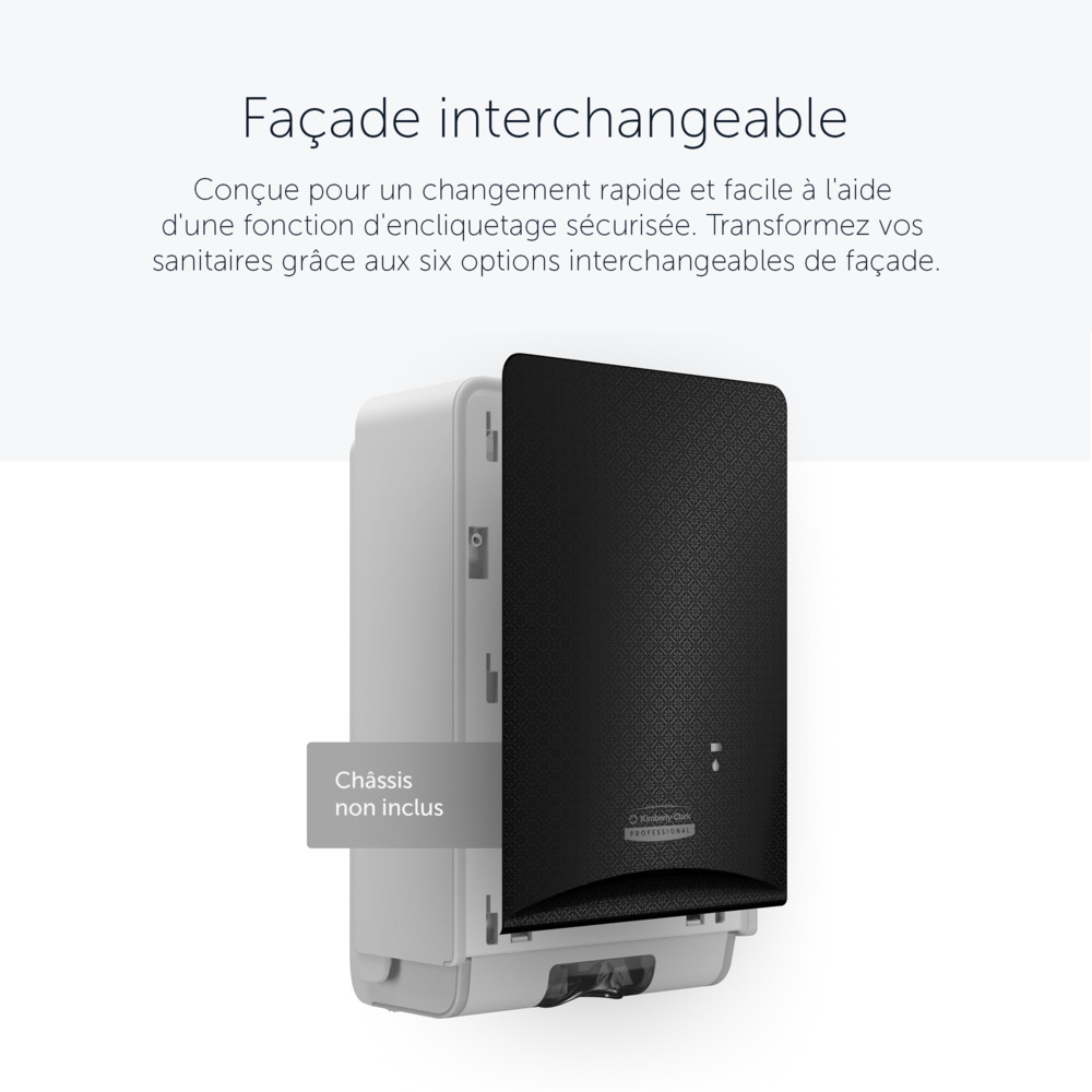 Façade Kimberly-Clark Professional™ ICON™ (58784), Mosaïque Noire, pour Distributeur électronique de savon et de désinfectant ; 1 façade par colis - 58784