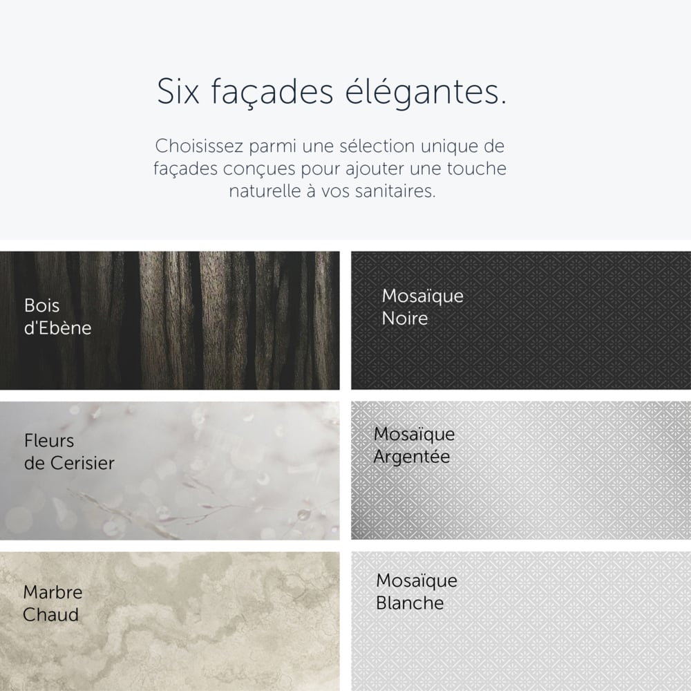 Distributeur de papier toilette plié Kimberly-Clark Professional™ ICON™ (53659), boîtier gris avec façade Mosaïque Argentée ; 1 distributeur et façade par colis - 53659
