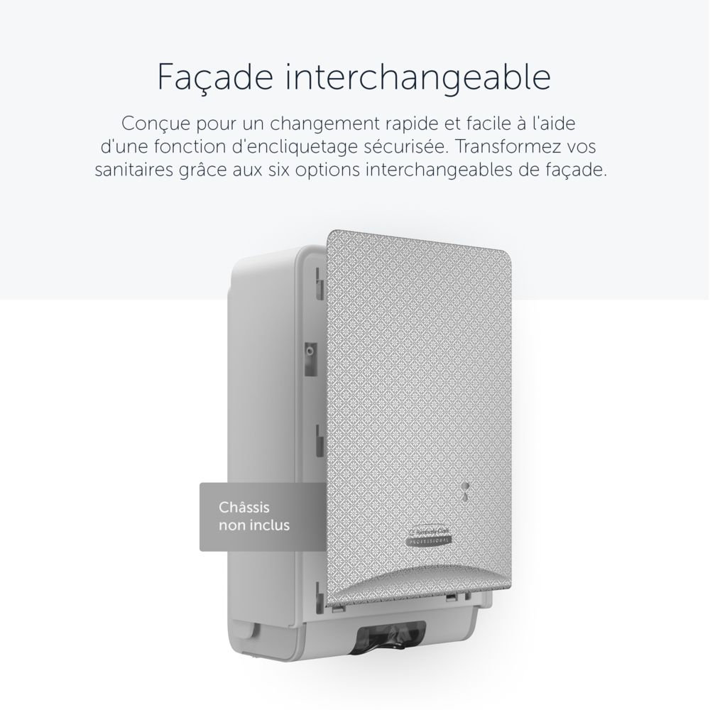 Façade Kimberly-Clark Professional™ ICON™ (58764), Mosaïque Argentée, pour Distributeur électronique de savon et de désinfectant ; 1 façade par colis - 58764