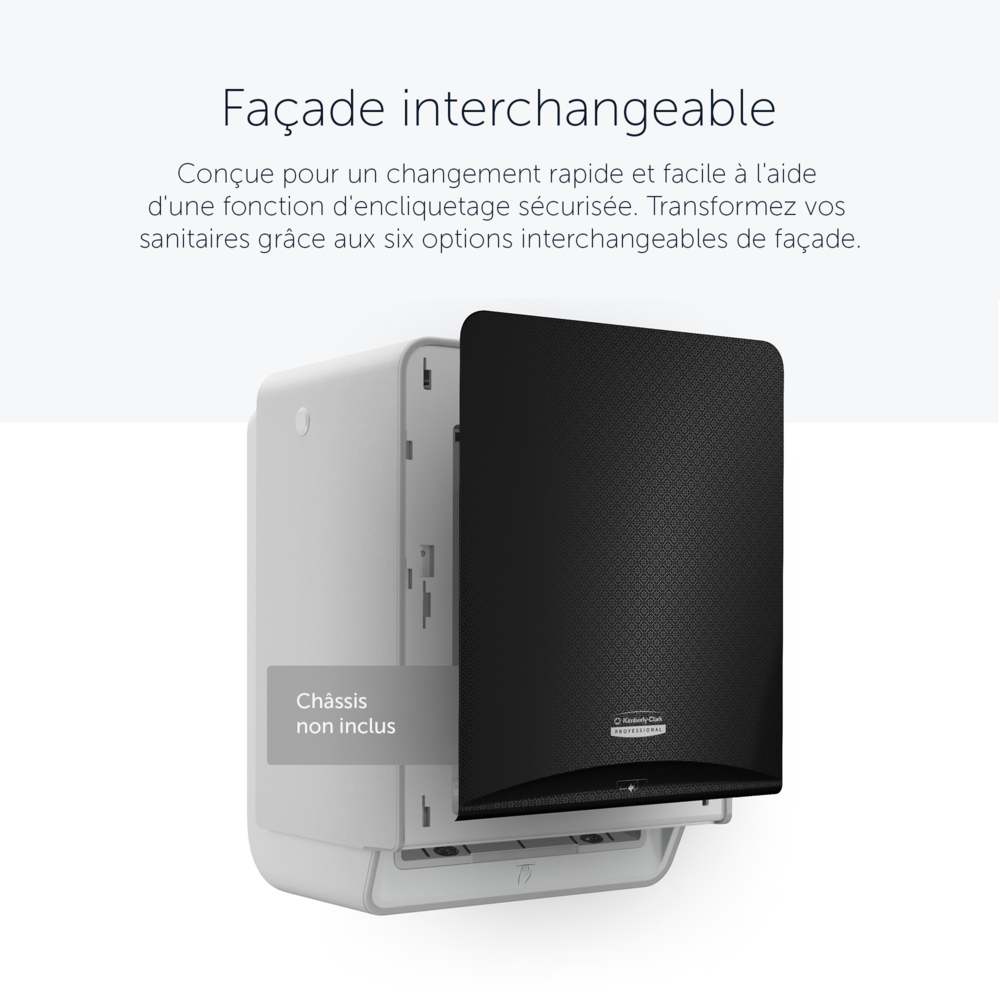 Façade Kimberly-Clark Professional™ ICON™ (58780), Mosaïque Noire, pour distributeur électronique d'essuie-mains en rouleau ; 1 façade par colis - 58780