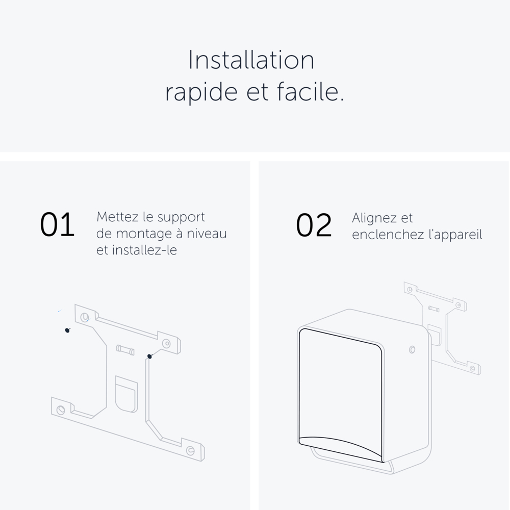 Distributeur électronique d'essuie-mains Kimberly-Clark Professional™ ICON™ (53940), boîtier blanc avec façade Mosaïque Blanche ; 1 distributeur et façade par colis - 53940