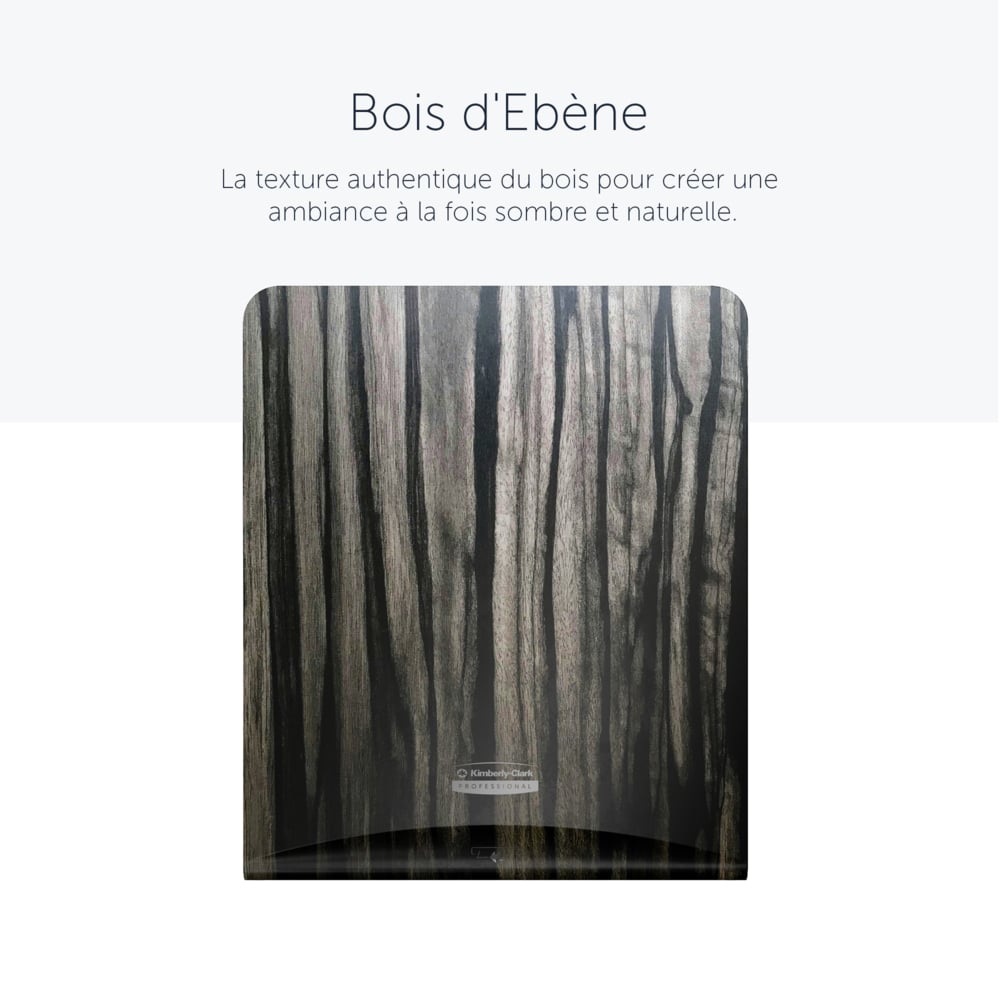 Façade Kimberly-Clark Professional™ ICON™ (58830), Bois d'Ébène, pour distributeur électronique d'essuie-mains en rouleau ; 1 façade par colis - 58830