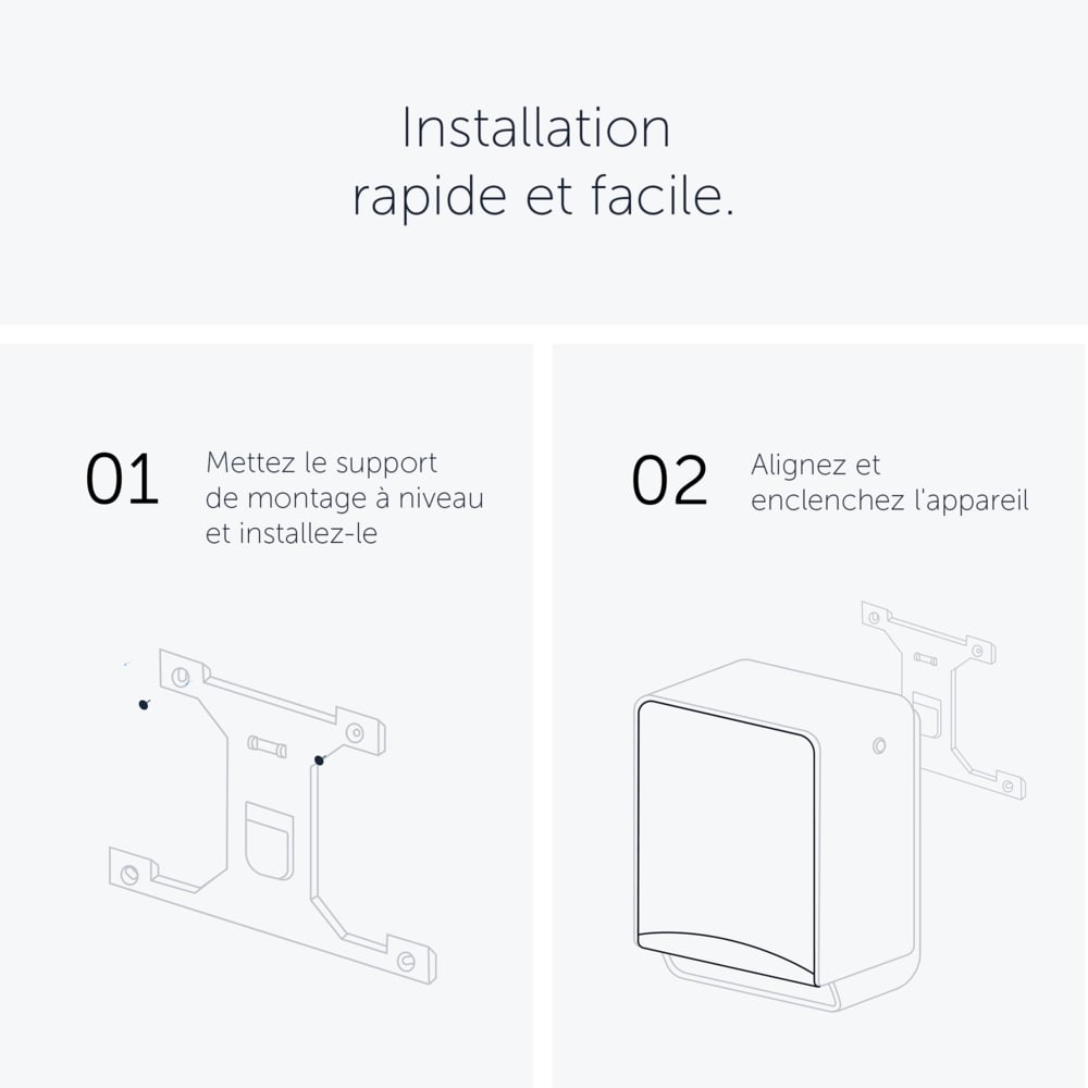 Distributeur électronique d'essuie-mains Kimberly-Clark Professional™ ICON™ (53691), boîtier gris avec façade Mosaïque Argentée ; 1 distributeur et façade par colis - 53691