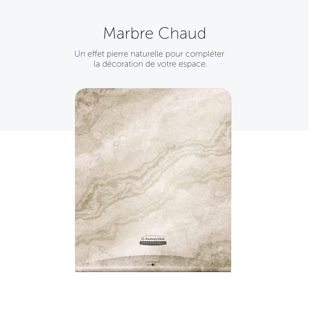 Façade Kimberly-Clark Professional™ ICON™ (58790), Marbre Chaud, pour distributeur électronique d'essuie-mains en rouleau ; 1 façade par colis - 58790
