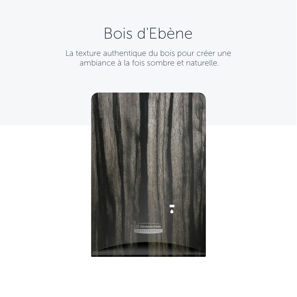 Façade Kimberly-Clark Professional™ ICON™ (58834), Bois d'Ébène, pour Distributeur électronique de savon et de désinfectant ; 1 façade par colis - 58834
