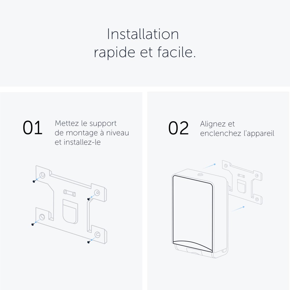 Distributeur électronique de savon et de désinfectant Kimberly-Clark Professional™ ICON™ (53944), boîtier blanc avec façade Mosaïque Blanche ; 1 distributeur et façade par colis - 53944