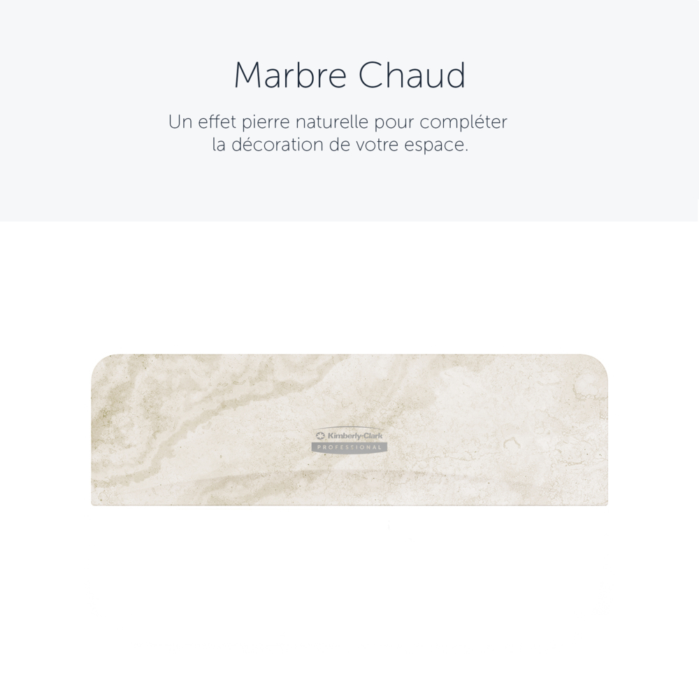 Façade Kimberly-Clark Professional™ ICON™ (58792), Marbre Chaud, pour distributeur de papier toilette standard horizontal à 2 rouleaux ; 1 façade par colis - 58792