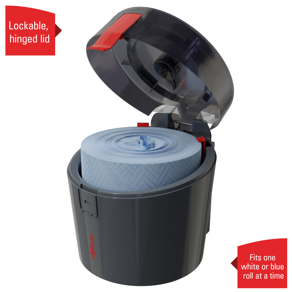 Dispensador de dispensación central WypAll® Reach PLUS™ General Clean™ 6521 - Dispensador de rollo blanco o azul - 1 dispensador de paños - 6521
