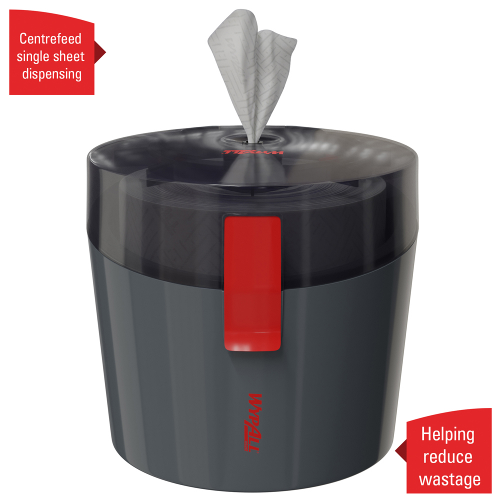 Dispensador de dispensación central WypAll® Reach PLUS™ General Clean™ 6521 - Dispensador de rollo blanco o azul - 1 dispensador de paños - 6521