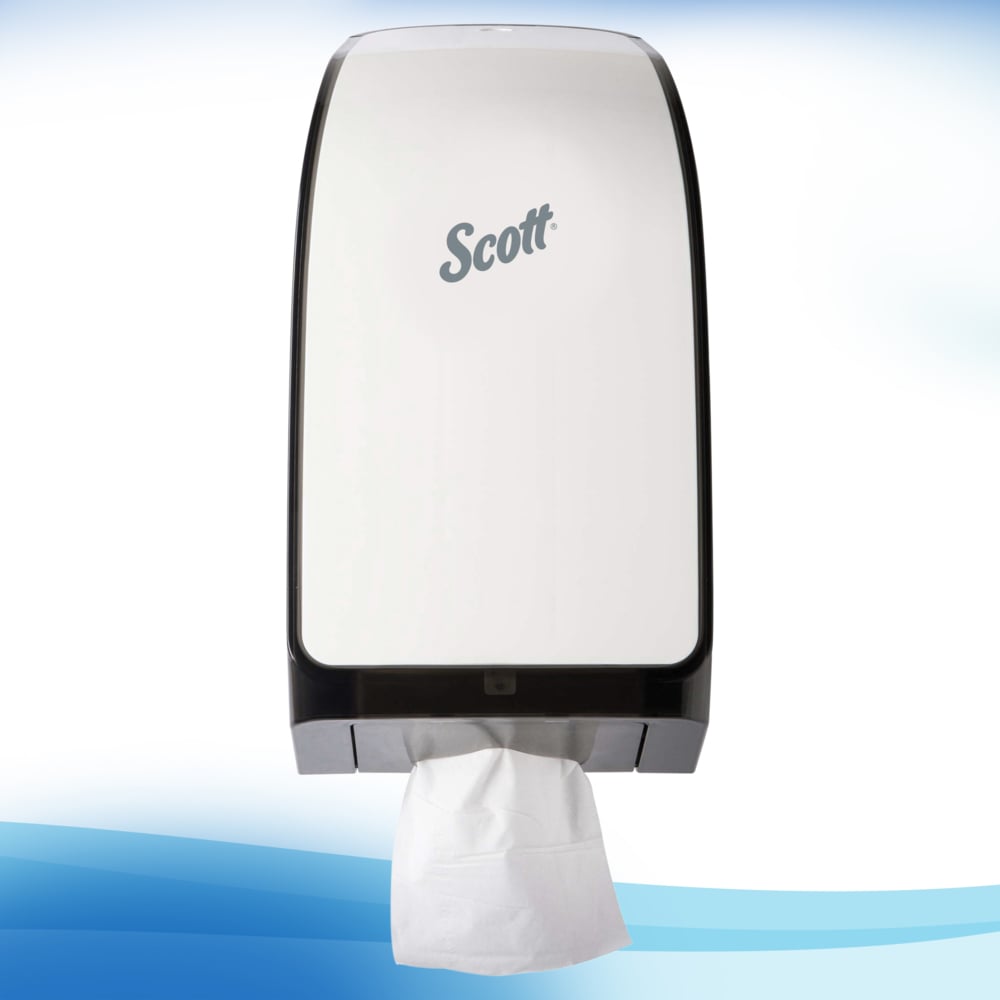 Scott® Hygienic High-Capacity Folded Tissue (48280), 2-Ply, White, Single Pull, (250 Sheets/Pack, 36 Packs/Case, 9000 Sheets/Case) - 48280