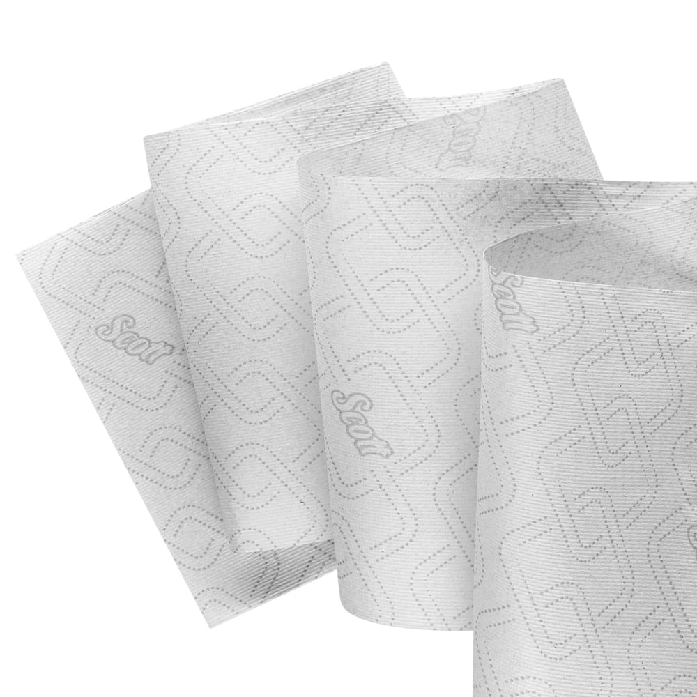 Scott® Slimroll™ Hand Towels 6576 - 2 Ply Paper Towel Rolls - 6 Roll Towels x 125m White, Embossed, Paper Hand Towels (750m Total) - 6576