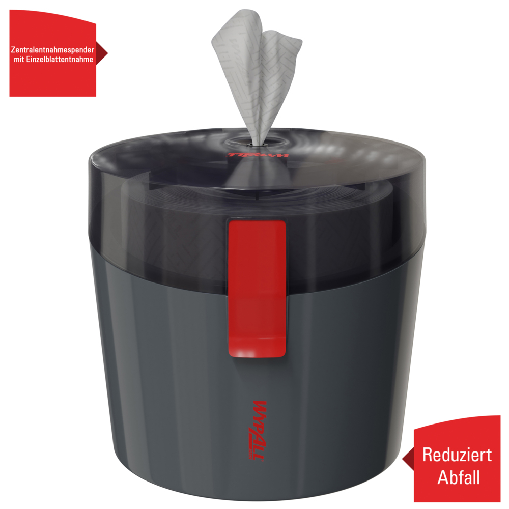 Dispensador de dispensación central WypAll® Reach PLUS™ General Clean™ 6521 - Dispensador de rollo blanco o azul - 1 dispensador de paños - 6521