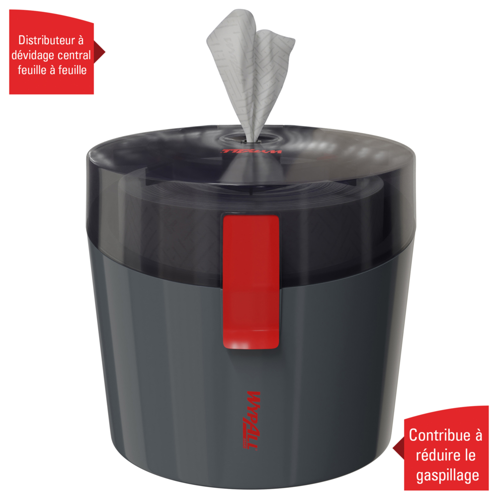 Dispensador de dispensación central WypAll® Reach PLUS™ General Clean™ 6521 - Dispensador de rollo blanco o azul - 1 dispensador de paños - 6521