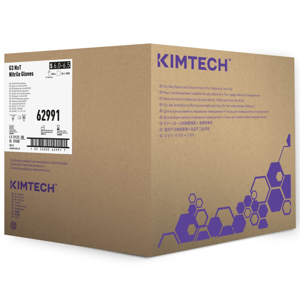 Kimtech™ G3 NxT beidhändig tragbare Nitril-Handschuhe 62991 – Weiß, S, 10 Beutel x 100 Handschuhe (1.000 Handschuhe), Länge: 30,5 cm - 62991