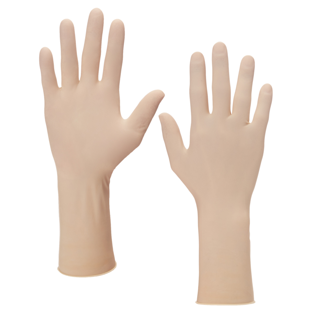 Kimtech™ G3 beidhändig tragbare Latexhandschuhe 56816 (vorher HC555) – Natur, XL, 10 Beutel x 100 Handschuhe (1.000 Handschuhe), Länge: 30,5 cm - 56816