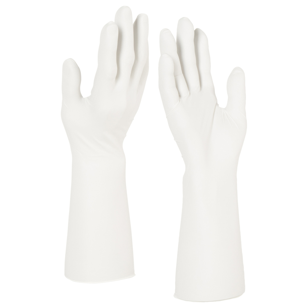 Kimtech™ G3 weiße handspezifische sterile Nitril-Handschuhe 56889 (vorher HC61165) – Weiß, Größe 6,5, 10 Beutel x 20 Paar (200 Paar/400 Handschuhe), Länge: 30,5 cm - 56889