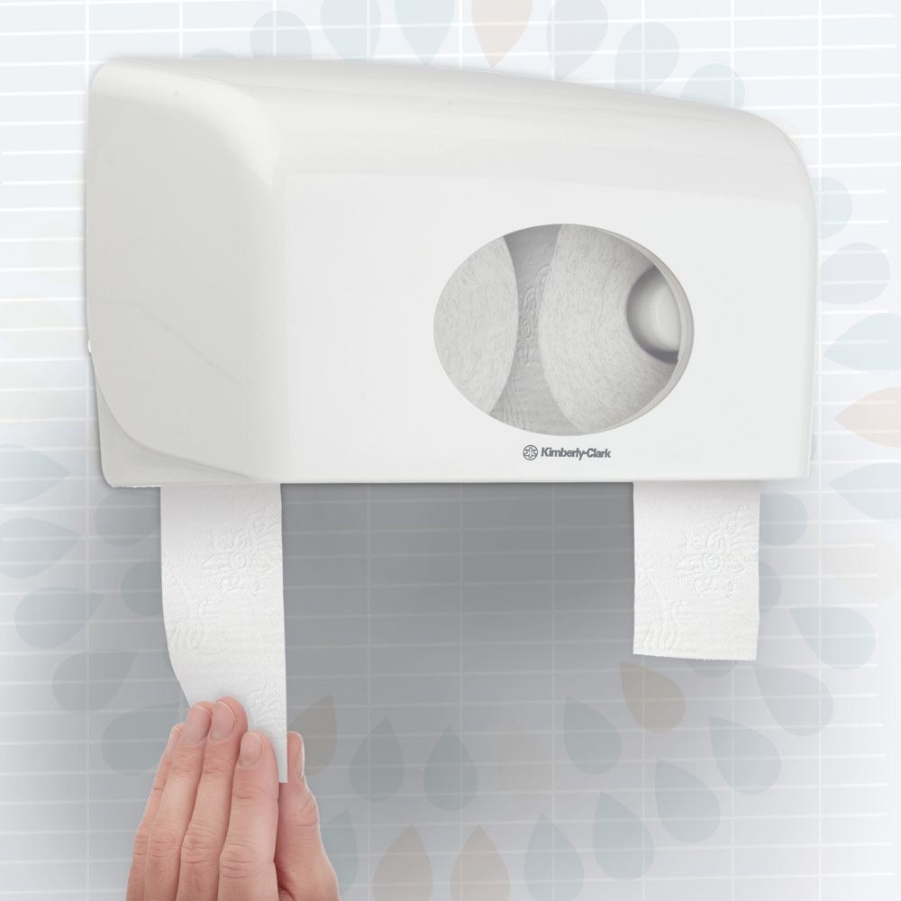 Kleenex® Standardrollen-Toilettenpapier 8441 – 2-lagiges Toilettenpapier – 6 Packungen mit 6 Toilettenpapierrollen x 600 Blatt weißes Toilettenpapier (insg. 36 Rollen/21.600 Blatt) - 8441