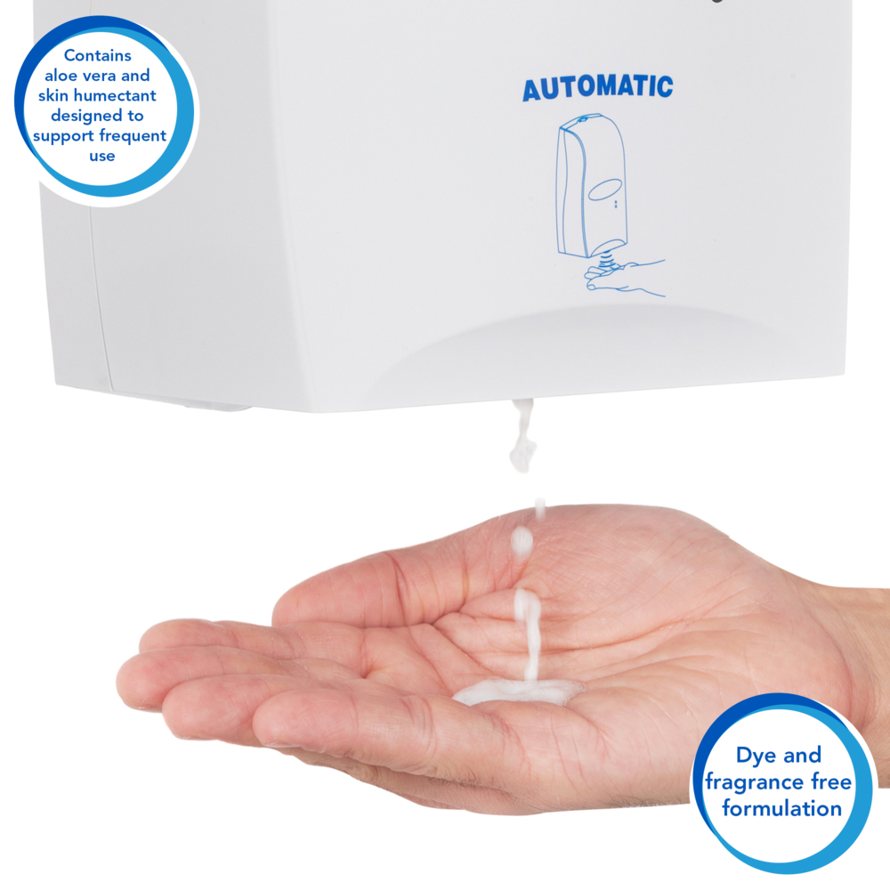 Mousse hydroalcoolique pour les mains Scott® Control™ 6393 - 4 recharges de 1,2 litre de désinfectant pour les mains transparent (4,8 litres au total) - 6393