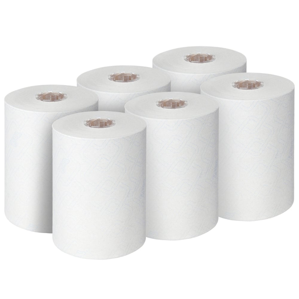 Essuie-mains roulés Scott® Control™ Slimroll™ 6623 – Essuie-mains en papier jetables – 6 rouleaux d'essuie-mains en papier x 165 m d'essuie-mains en papier blancs (990 m au total) - 6623