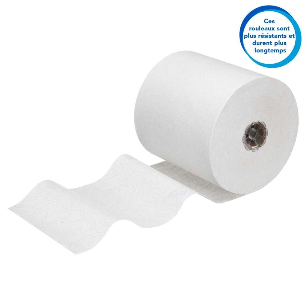 Essuie-mains roulés Scott® Control™ 6622 – Essuie-mains jetables – 6 rouleaux d'essuie-mains en papier x 300 m d'essuie-mains en papier blanc (1 800 m au total) - 6622