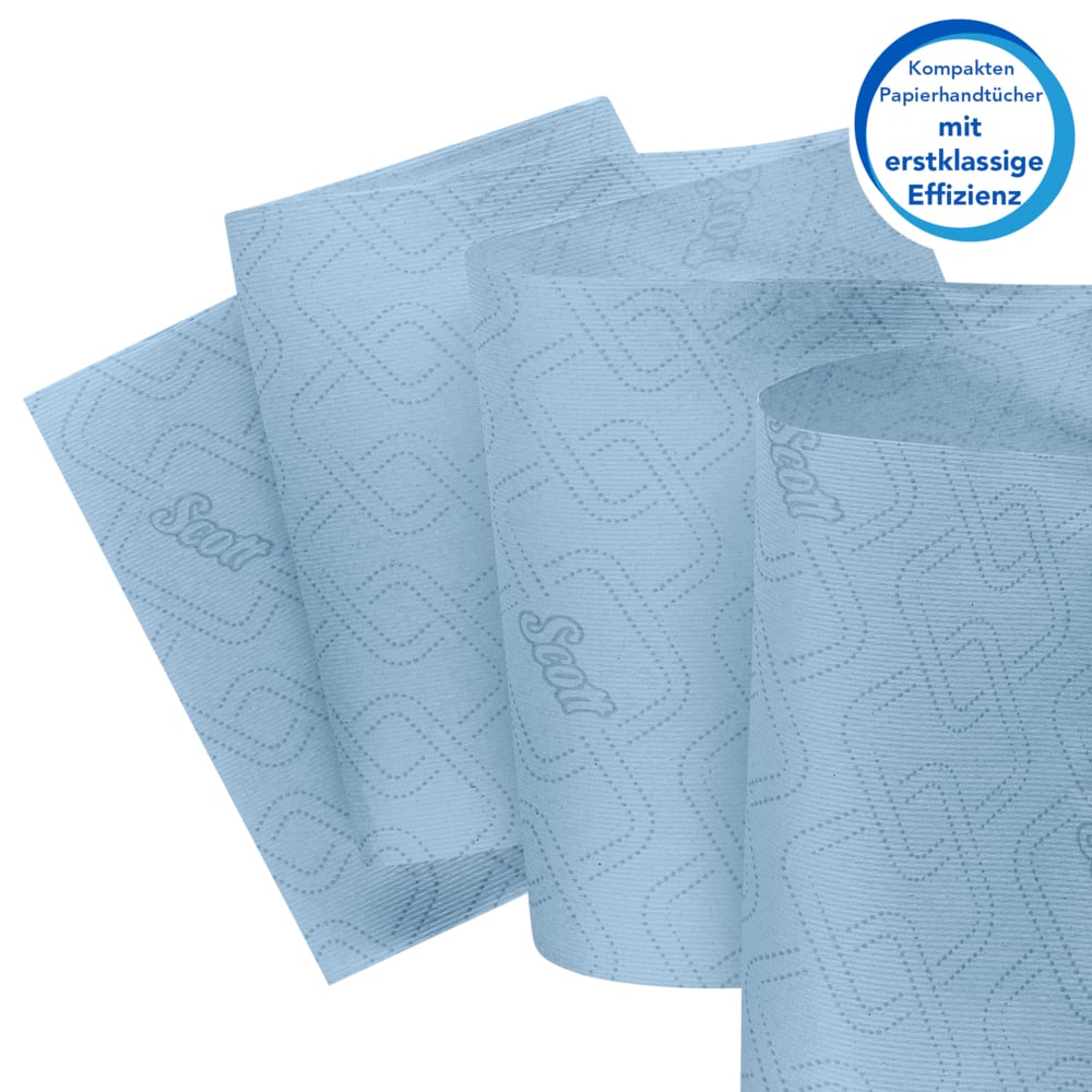 Scott® Essential™ Slimroll™ Rolled Hand Towels 6696 - Blue Paper Towels - 6 x 190m Paper Towel Rolls (1,140m total) - 6696