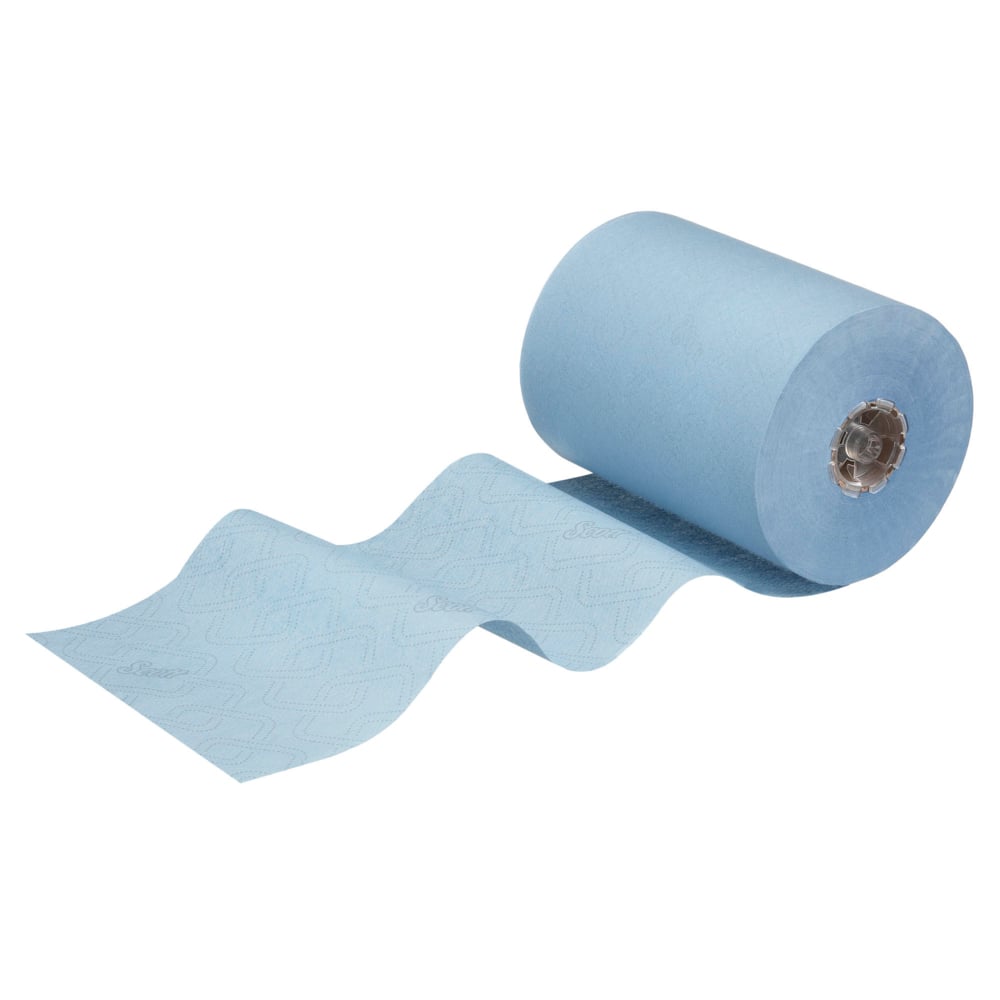 Scott® Essential™ Slimroll™ Rolled Hand Towels 6696 - Blue Paper Towels - 6 x 190m Paper Towel Rolls (1,140m total) - 6696