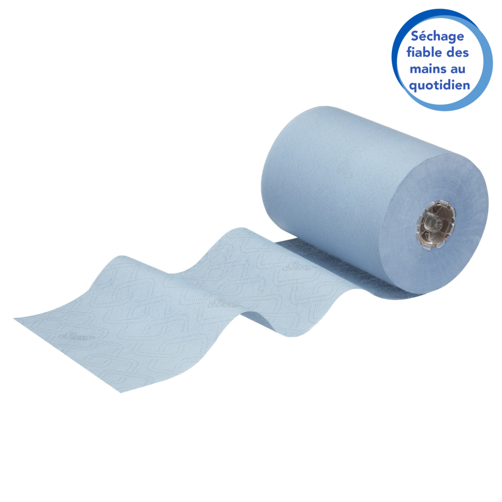 Secamanos en rollo Scott® Essential™ Slimroll™ 6696 - Papel secamanos azul - 6 rollos de papel secamanos x 190 m (1140 m en total) - 6696