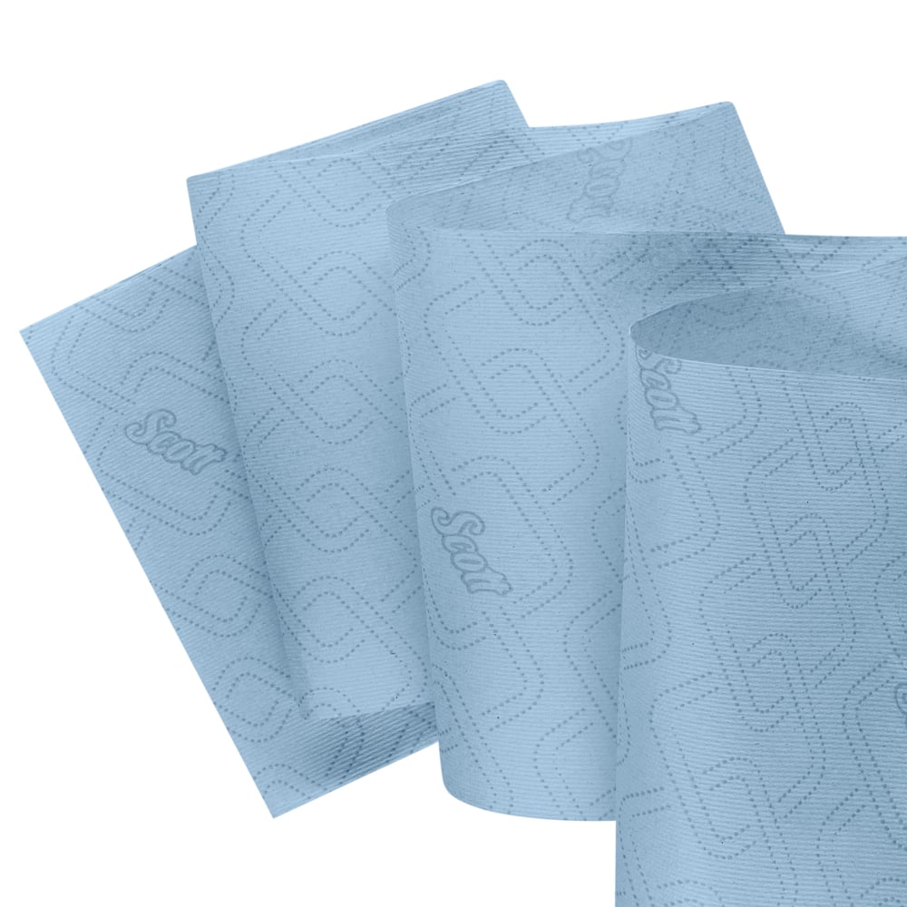 Scott® Essential™ Slimroll™ Rollenhandtücher 6696 – blaue Papiertücher – 6 x 190 m Rollenpapiertücher (insges. 1.140 m);Scott® Essential™ Slimroll™ Papierhandtücher gerollt 6696 – 6 x 190 m Handtuchrollen (insges. 1.140 m) - 6696