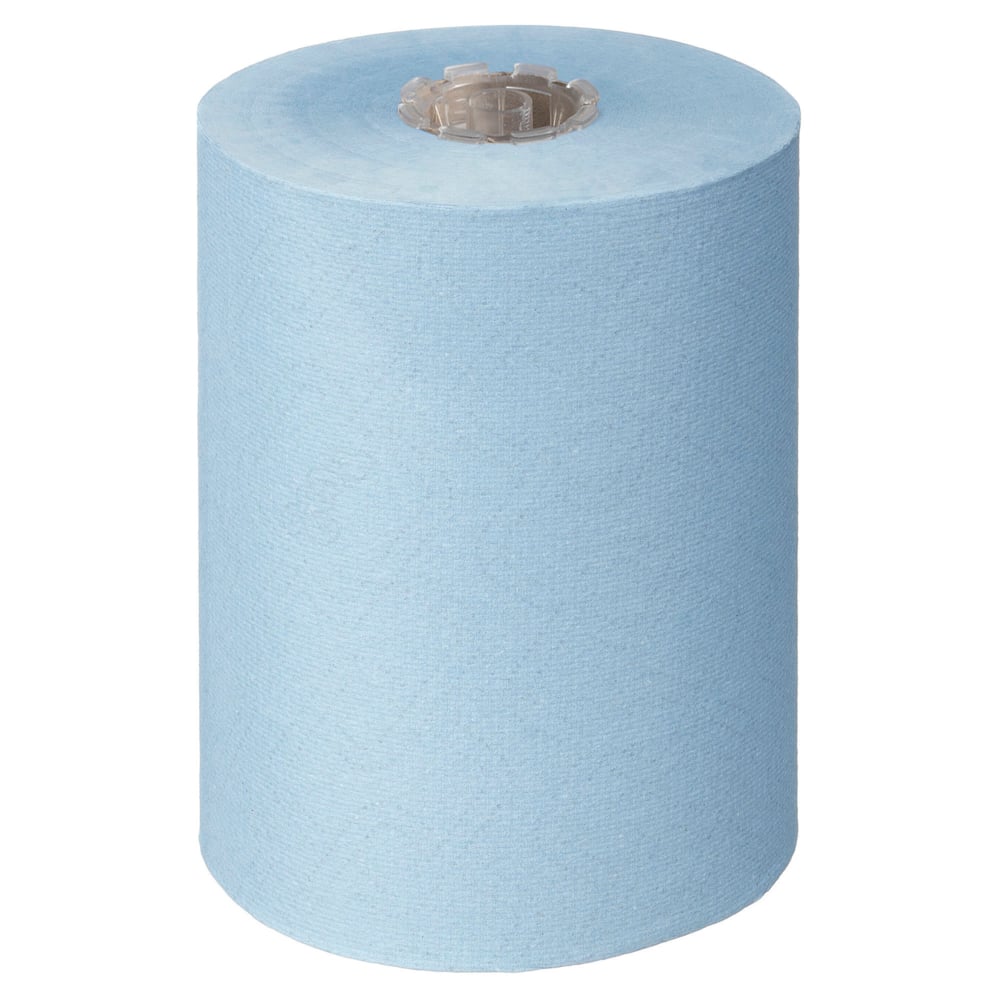 Scott® Essential™ Slimroll™ Rollenhandtücher 6696 – blaue Papiertücher – 6 x 190 m Rollenpapiertücher (insges. 1.140 m);Scott® Essential™ Slimroll™ Papierhandtücher gerollt 6696 – 6 x 190 m Handtuchrollen (insges. 1.140 m) - 6696