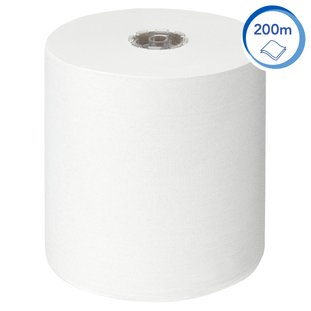 Scott® Control™ handdoeken op rol 6699 - 2-laagse papieren handdoeken voor eenmalig gebruik - 6 rollen x 200 m witte papieren handdoeken (1200 m in totaal) - 6699