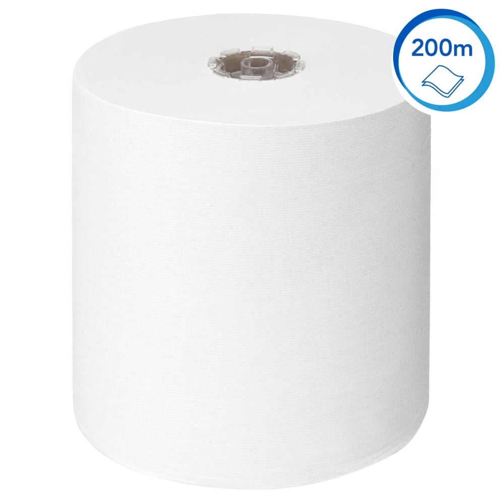 Secamanos en rollo Scott® Control™ 6699 - Papel desechable de 2 capas - 6 rollos de papel x 200 m en blanco (1200 m en total) - 6699