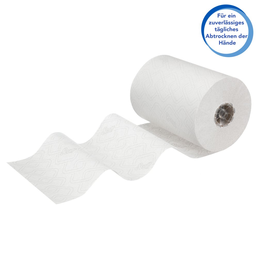 Essuie-mains roulés Scott® Essential™ Slimroll™ 6695 - Essuie-mains roulés en papier - 6 x rouleaux d'essuie-mains en papier blanc de 190 m (1 140 m au total) - 6695