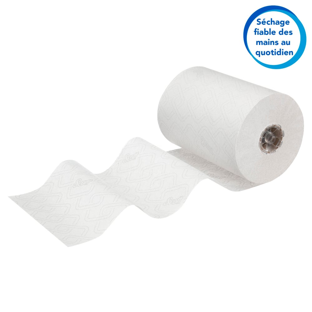 Essuie-mains roulés Scott® Essential™ Slimroll™ 6695 - Essuie-mains roulés en papier - 6 x rouleaux d'essuie-mains en papier blanc de 190 m (1 140 m au total) - 6695