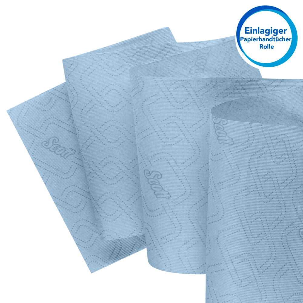 Scott® Essential™ handdoeken op rol 6692 - Blauwe papieren handdoeken - 6 x 350 m papieren handdoeken op rol (in totaal 2100 m) - 6692
