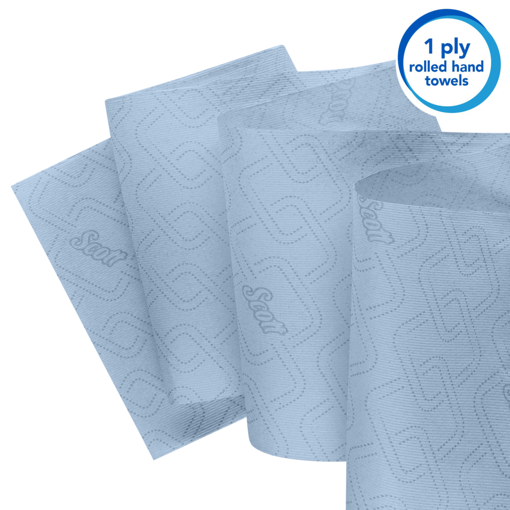 Scott® Essential™ Рулонные бумажные полотенца для рук, код 6692, 6 рулонов x 350 м синей, однослойной бумаги (итого 2100 м) - 6692