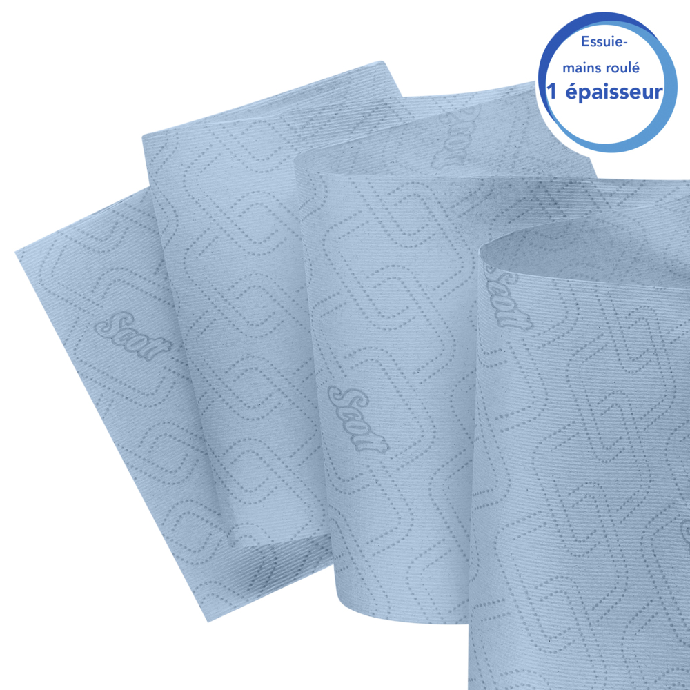 Scott® Essential™ Рулонные бумажные полотенца для рук, код 6692, 6 рулонов x 350 м синей, однослойной бумаги (итого 2100 м) - 6692
