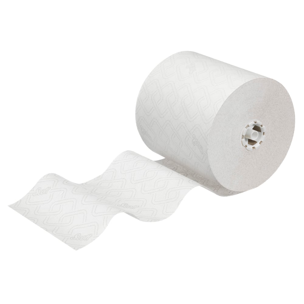 Essuie-mains roulés Scott® Essential™ 6691 - Essuie-mains roulés en papier - 6 x rouleaux de 350 m d'essuie-mains en papier blanc (2 100m au total) - 6691