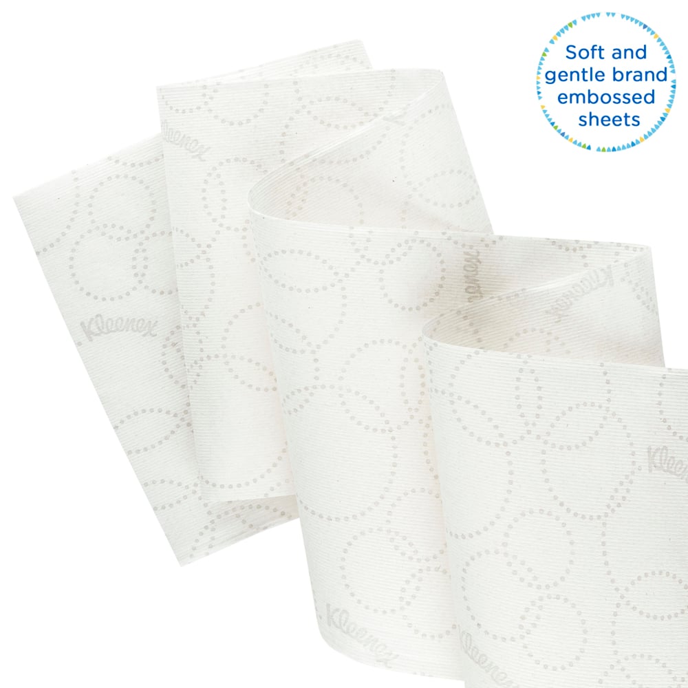 Essuie-mains roulés Kleenex® Ultra™ 6780 - Essuie-mains roulés 2 épaisseurs - 6 x rouleaux d'essuie-mains en papier blanc de 150 m - 6780